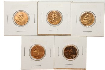 2004, 2005, 2006, 24k Gold Plated US 5 Cent Coins