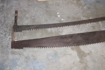 Antique 2 Man Saws!  5.5 And 6 Feet Long