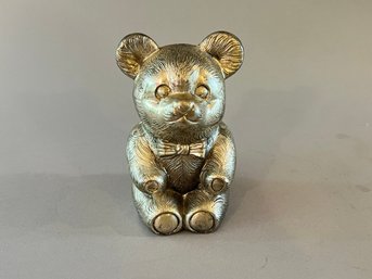 Vintage Metal Teddy Bear Bank