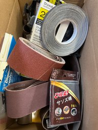 Box Lot Of Different Types Of Sandpaper