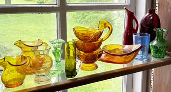 Amber Glass And More Vintage Depression Glass Ware