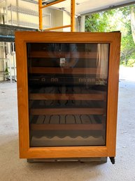 A Sub Zero Wine Cooler - Model 424 - Oak Trim