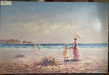 Oil On Canvas Impressionist Style Signed J. Miller