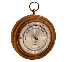 Swift & Anderson INC. Boston, MA. Hanging Brass Barometer