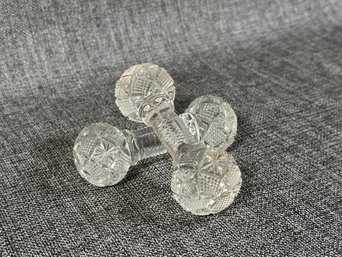 A Pair Of Vintage Knife Rests In Cut Glass