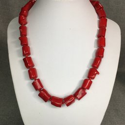 Fabulous Genuine Chunky Red Coral Necklace - Large Coral - Made To Retail For $595 - These Are AMAZING !