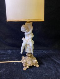 Antique Ceramic Angel Table Lamp