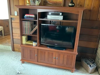 Wood Tone TV Cabinet