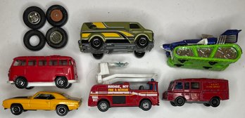 Vintage Toy Cars Matchbox - Chevy 2006 - Fire NY 1981 - No 57 Kent Land Rover - Van 1998 - Camaro 2003 - Plus