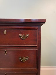 Craftique Reproduction Mahogany 3 Drawer Chest With Brass Hardware