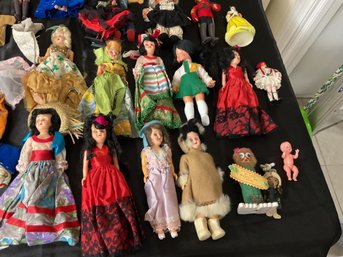 Lot Of Vintage Dolls, Clothing And Accessories