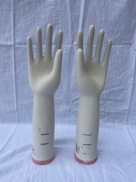 Vintage Porcelain Right And Left Hand Glove Hand Mold