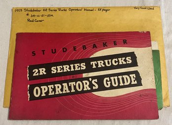 1953 Studebaker 2R Series Truck Operators Manual