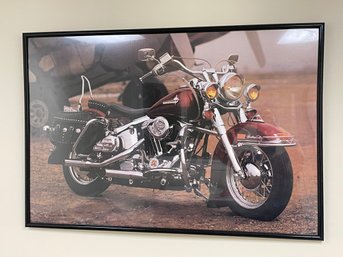 Framed Photograph Of Harley Davidson