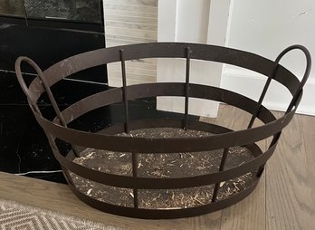 Rustic, Iron Log Basket