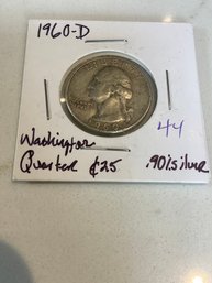 1960 D Washington Quarter .90 Silver 134