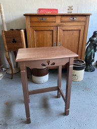Vtg Solid Wood Occasional Side Table
