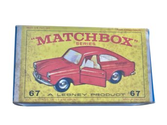 Vtg 1967 Matchbox #67 Volkswagen 1600 TL Original Box And Roof Rack