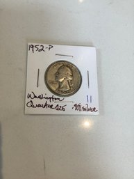 1952 P Washington Quarter .90 Silver 135