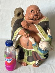 Fantastic Large-size Vintage Ceramic Traveling BUDDHA Statue Statue