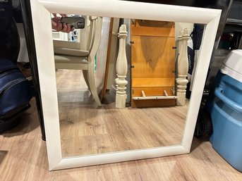 White Framed Wall Mirror