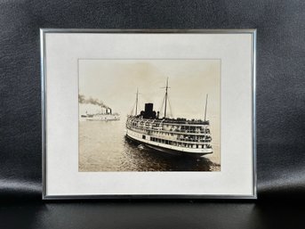 Framed Photograph, The Belfast, Boston Harbor, 1900