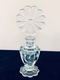 Vintage Clear Glass With Daisy Stopper