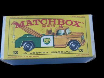 Matchbox #13 Dodge BP Wrecker Original Box