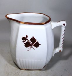 Antique Ironstone Tea Leaf Ice Water Pitcher