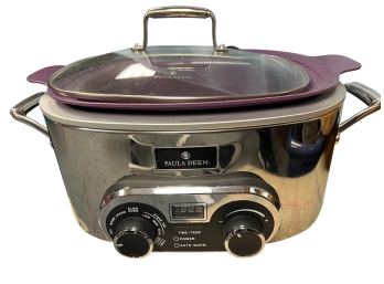 Paula Deen Professional Grade Stainless Slow Cooker With Temp/time Display