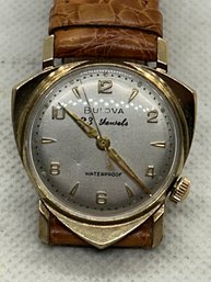 Ultra Rare 1959 BULOVA 'PRESIDENT' ASYMETRICAL WRISTWATCH- 23-jewel Movement- Running