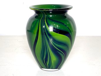 A Hand Blown Art Glass Vase