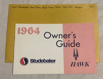 1964 Studebaker Gran Turismo Hawk Owners Guide Model Hawk