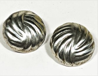 Fine Mexican Sterling Silver Clip Earrings