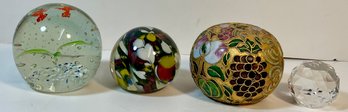 Lot Of 4 Paperweights