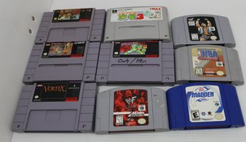 Vintage Nintendo Game Lot N64 And Super