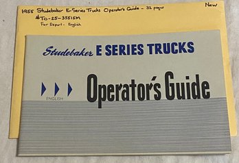 1955 Studebaker E Series Trucks Operators Guide