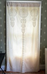 A Set Of 5 Embroidered Cotton Drapes By Anthropologie
