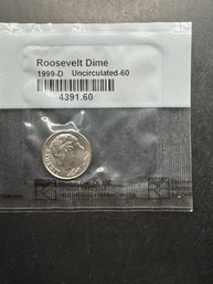 1999-D Uncirculated Roosevelt Dime In Littleton Package
