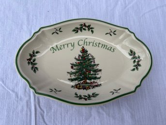 Set Of 2 Spode Christmas Tree Holiday Plates