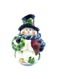 Adorable Ceramic Snowman Cookie Jar