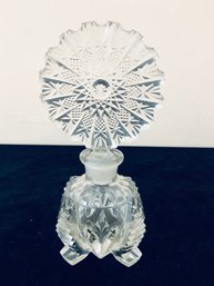 Vintage Large Rock Cut Crystal Perfume Bottle Stopper