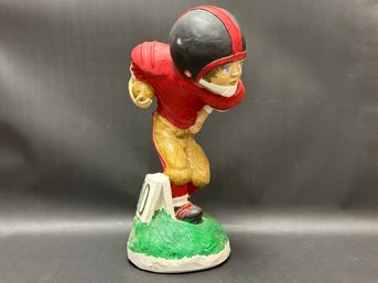 A Super Fun Vintage Football Player In Plaster