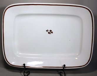 Antique English Ironstone Tea Leaf Large Platter