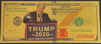 Gold Colored Trump Bill