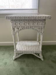 Vintage Wicker End Table