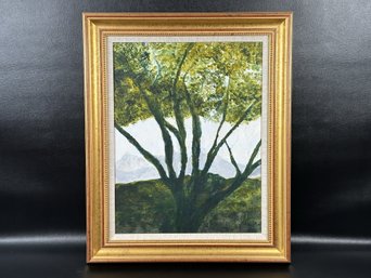 An Original Oil On Canvas, Les Arbres