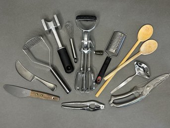 An Assortment Of Useful Kitchen Tools & Utensils