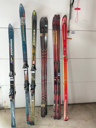 Collection Of Cross Country Skis. As Found.