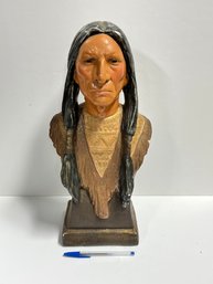 Native American Ceramic Bust